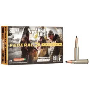 Federal Premium Trophy Copper Rifle Ammunition .308 Win 150 gr TC 2820 fps 20-ct