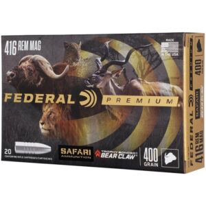 Federal Premium Cape-Shok Rifle Ammunition .416 Rem Mag 400 gr TBBC 2400 fps - 20-ct