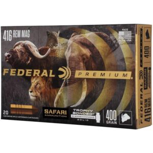 Federal Premium Cape-Shok Rifle Ammunition .416 Rem Mag 400 gr BSS 2400 fps - 20-ct