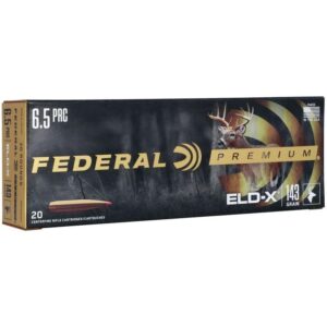 Federal Premium ELD-X Rifle Ammunition 6.5 PRC 143gr PT 2900 fps 20-ct