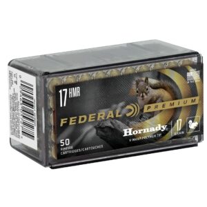 Federal Premium V-Shok Rimfire Ammunition .17 HMR 17 gr V-MAX 50-box
