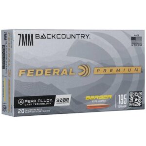 Federal Berger Elite Hunter Rifle Ammunition 7mm Backcountry 195gr HPBT 3000 fps 20-ct
