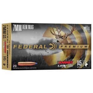 Federal Barnes LRX Rifle Ammunition 7mm Rem Mag 145gr PT 20-ct