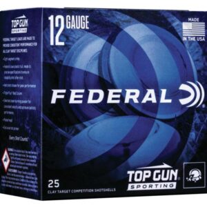 Federal Top Gun Sporting Shotshells 12ga 2-3-4" 1 oz 1250 fps #8 25-ct