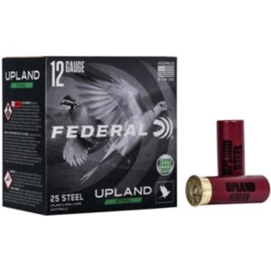 FEDERAL UPLAND STEEL 12GA 2 3-4IN 1 OZ 1330 FPS 7.5 PAPER WAD AMMO 25RD