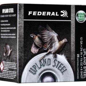 Federal Upland Steel Shotshells 12ga 2-3-4" 1-1-8 oz 1400 fps #6 25-ct