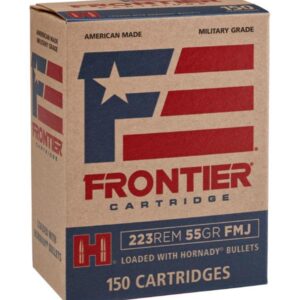Hornady Frontier Rifle Ammunition .223 Rem 55 gr FMJ 3240 fps 150-ct (Oriented)