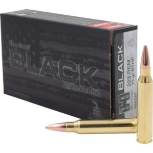 Hornady Black Rifle Ammunition .223 Rem 75 gr BTHP-M 2790 fps 20-ct