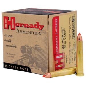 Hornady Varmint Express Rifle Ammunition .22 Hornet 35 gr V-MAX 3100 fps 25-ct