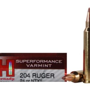 Hornady Varmint Express Rifle Ammunition .204 Ruger 24 gr NTX 4400 fps - 20-box