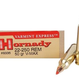 Hornady Varmint Express Rifle  Ammunition .22-250 Rem 50 gr V-MAX 3800 fps - 20-box