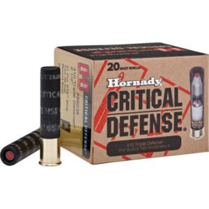 Hornady 410 Critical Defense Shotgun Ammunition - .410 ga -  2 1-2" -  1 slug 2 balls Slug - #000 - 750 fps - 20-box
