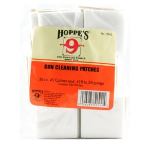 Hoppe's Patches .38 to .45 Caliber & .410 to 20 Gauge Patches - 40-ct