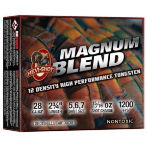 Hevi-Shot Magnum Blend Shotshells 28ga 3" 1oz 1200 fps #5#6#7 5-ct