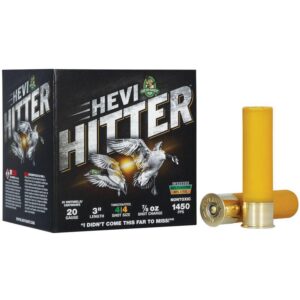 HEVI-Shot HEVI-Hitter Tungsten-Steel Shotshells 20ga 3" 7-8oz 1450 fps #4 25-ct