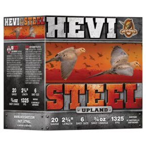 HEVI-Shot HEVI-Steel Upland Shotshell 20ga 2-3-4" 1oz 1325 fps #6 25-ct