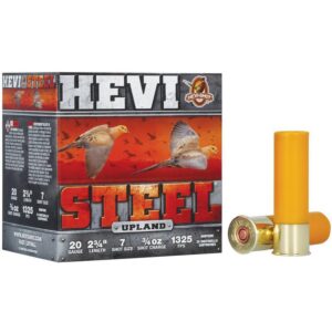 HEVI-Shot HEVI-Steel Shotshells 20ga 2-3-4" 1oz 1325 fps #7 25-ct