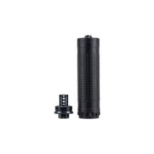 IWI IWS7 Direct Thread Suppressor 7.62mm Nickel Alloy-Stainless Steel 5-8"-24 Black w-HUB-T Mount