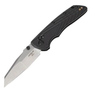 Hogue Deka Manual Folder Knife 3 1-4" Wharncliffe Blade Black and Silver