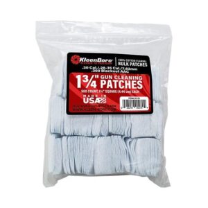 KleenBore 1 3-4" Bore Cleaning Patches .28-.35 Cal 500-ct