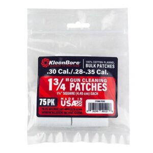 KleenBore Cotton Patches 1 3-4" Square .28-.35 Cal 75-ct
