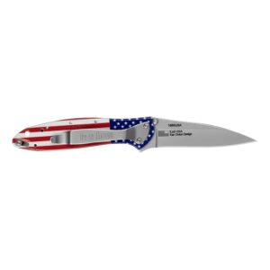 Kershaw Leek Folding Knife 3" Drop Point Blade USA Flag