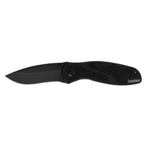 Kershaw Blur Assisted Folding Knife 3-4-10" Drop Point Blade Black