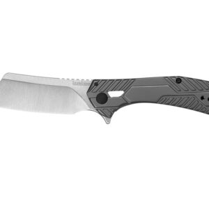 Kershaw Static Knife with Flipper Open - Stainless Steel Handle - 2-4-5" Blade