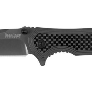 Kershaw Fringe A-O Frame Lock Knife Gray SS-Carbon Fiber (3" Gray)