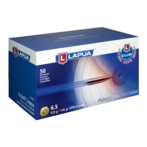 Lapua Rifle Ammuntion 6.5 Creedmoor 136gr Scenar OTM 50-ct