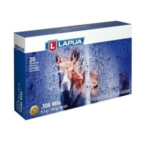 Lapua Rifle Ammo  308 Winchester 150gr Mega Soft Point bx-20