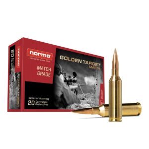 Norma Golden Target Match Rifle Ammunition 6.5 PRC 143gr BTHP 2831 fps 20-ct