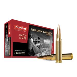 Norma Golden Target Match Rifle Ammunition .308 Win 168gr BTHP 2270 fps 20-ct