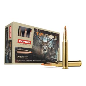 Norma TipStrike Rifle Ammunition .280 Rem 160gr PT 2789 fps 20-ct
