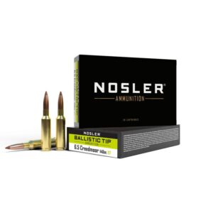 Nosler Ballistic Tip hunting Ammunition 6.5mm Creedmoor 140g PT 2650 fps 20-ct