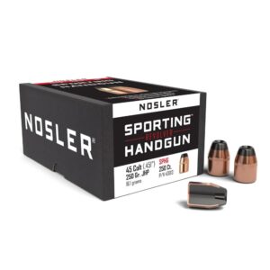 Nosler Sporting Handgun Revolver Bullets .45 Colt .451" 250 gr JHP 100-ct