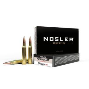 Nosler Match Grade Rifle Ammunition .338 Lapua Mag. 300gr CC 20-Box