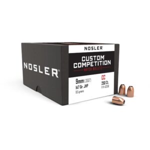 Nosler Sporting Handgun Pistol Bullets 9mm .355" 147gr JHP (250 ct.)