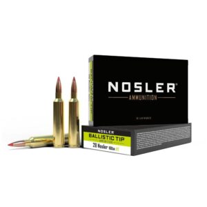 Nosler Ballistic Tip Rifle Ammunition 28 Nosler 160g SP 3200 fps 20-ct
