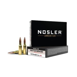 Nosler Match Grade Rifle Ammunition 6.5mm Grendel 123gr HPBT 2400 fps 20-ct