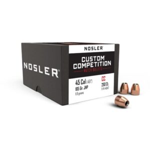 Nosler Custom Competition Bullets .45 cal .451" 185 gr JHP 250-ct