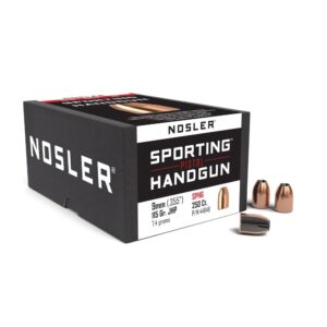 Nosler Sporting Handgun Pistol Bullets .355 cal .355" 115 gr JHP 250-ct