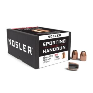 Nosler Sporting Handgun Pistol Bullets .40-10mm .400" 150 gr JHP 250-ct