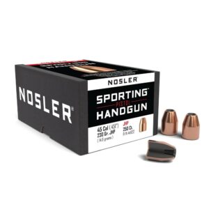 Nosler Sporting Handgun Pistol Bullets .45 cal .451" 230 gr JHP 250-ct