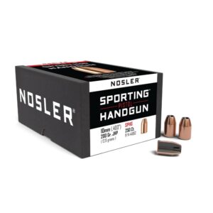 Nosler Sporting Handgun Pistol Bullets 10mm .400" 200 gr JHP 250-ct