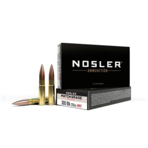 Nosler Match Grade Rifle Ammunition 300 AAC Blackout 220gr 20-Box