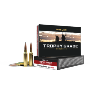 Nosler Trophy Grade Rifle Ammunition 6.5mm Creedmoor 142gr AB 2650 fps 20-ct