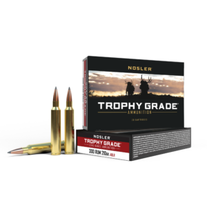 Nosler Trophy Grade Long Range Rifle Ammunition .300 RUM 210 r ACB LR 20-Box