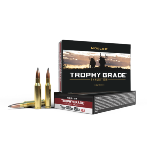 Nosler Trophy Grade Rifle Ammunition 7mm-08 Rem 150 gr ABLR 2750 fps 20-ct
