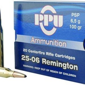 PPU Rifle Ammunition .25-06 Rem 100 gr PSP 3230 fps  20-ct